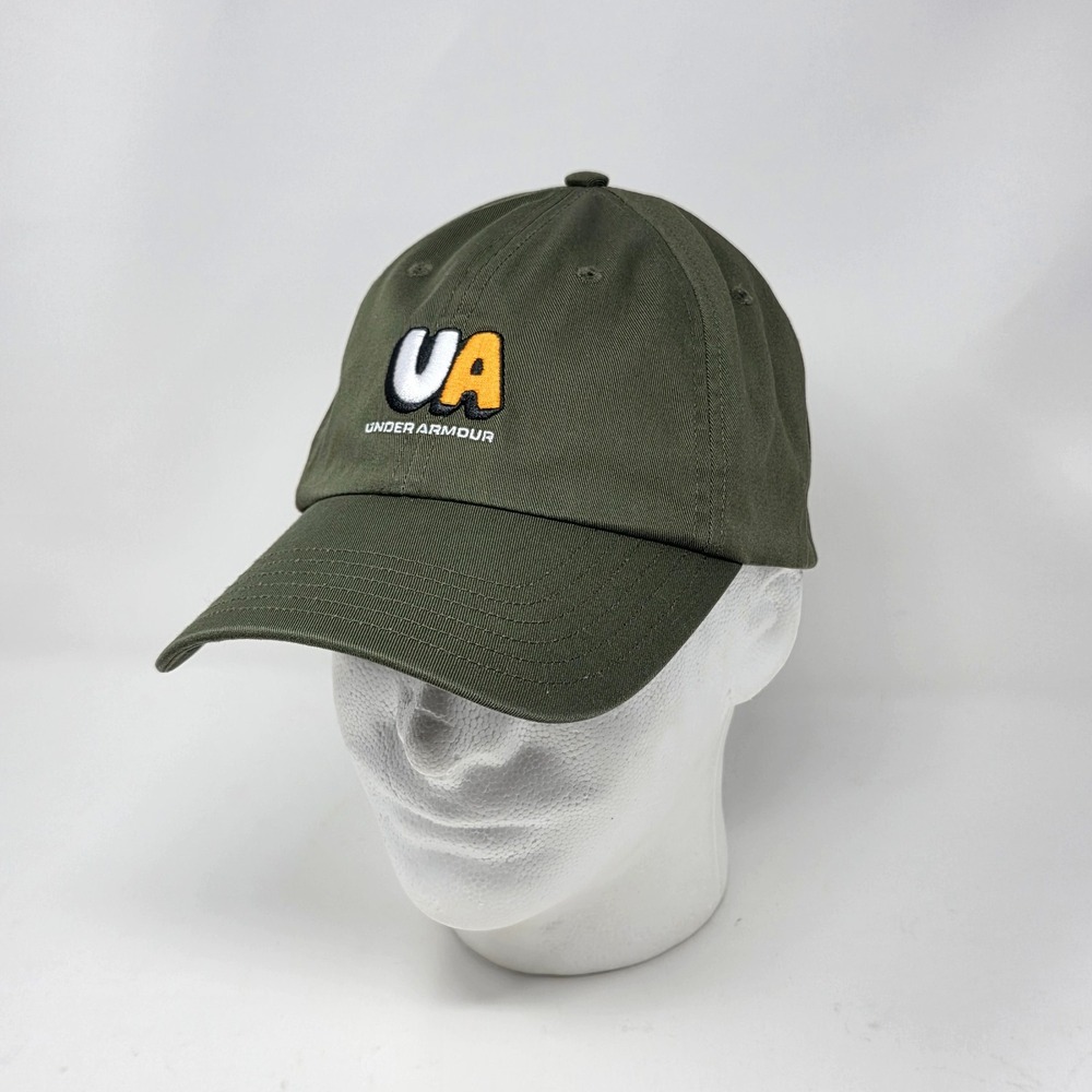 Under Armour UA Logo‎ Unisex Olive Green Adjustable Hat Cap One Size Fits Most